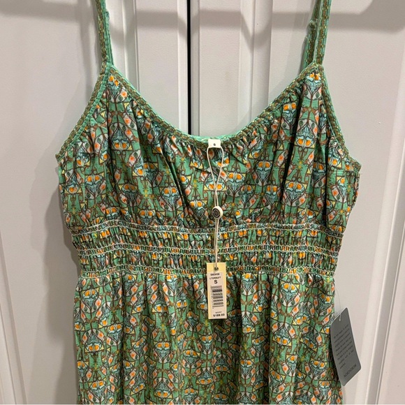 Max Studio Cotton Green Floral Sundress - Picture 1 of 7